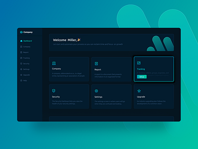 Dark theme dashboard concept concept dark dashbaord designer getstarted onboarding ui ux web welcome