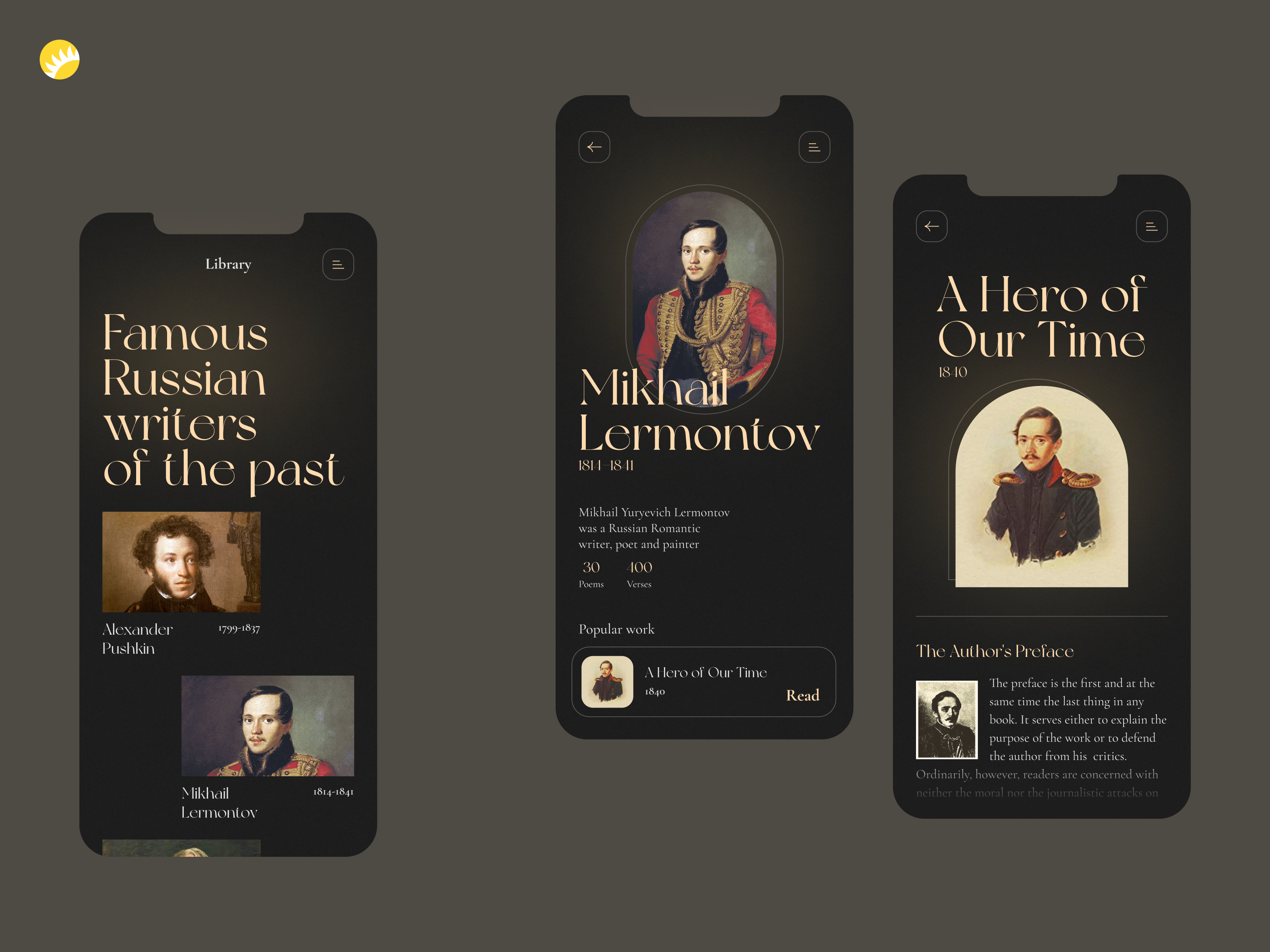 Example of Online library app