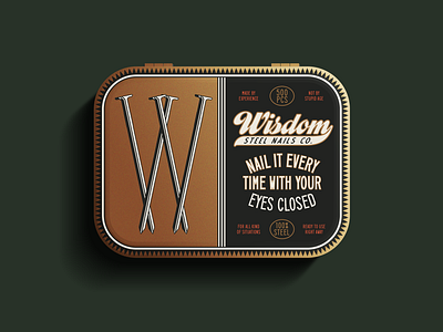 W is for Wisdom badge branding design ephemera illustration logo logotype package packaging type typography vector vintage