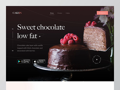 CAKEIN - Landing Page Animation animation app cake cake shop design graphic design interaction landing page landing page animation motion graphics principle prototyping scroll ui ux web web animation web design webflow website