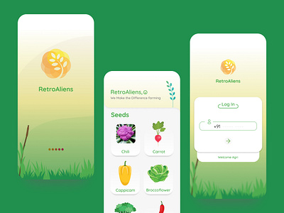 Agri log in app graphic design logo typography ui ux vector