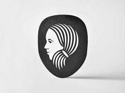 Zerelda beautiful black and white bold branding clever design freelance girl graphic design head hear icon illustration logo minimal simple strong symbol women