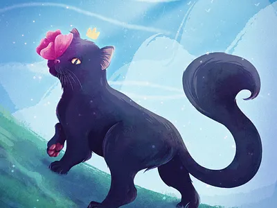 Cat PRINCE character animal art book branding cartoon cat character children concept illustration procreate