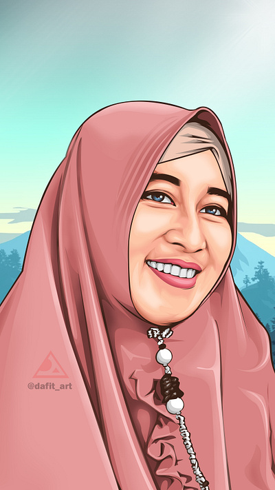 Beautiful Hijaber cartoon design graphic design illustration vector vexel