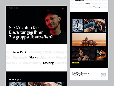 Alexbecher | Portfolio Website branding business development clean coach dailyui design fotograf marketing minimal photograph photographer portfolio portfolio website social media ui uidesign uiux webflow website