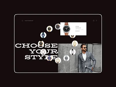 WatchShop website design (minimorphism style) clean design minimal minimorphism typography ui web website миниморфизм