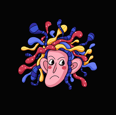 Thoughts art character design doodle funny illustrate illustration mascot vector