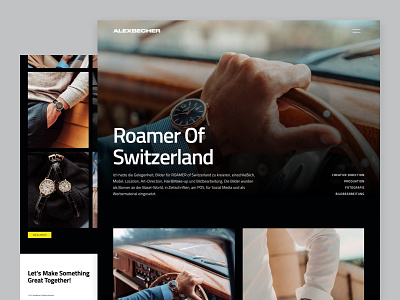 Alex Becher | Portfolio Page branding business clean dailyui design development minimal photographer website portfolio portfolio page portfolio web social media marketing ui uidesign webflow website