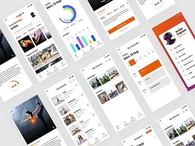 MyGym Fitness App android branding design exercise fitness app ios meditation mental health mobile app physical health ui ux workout yoga