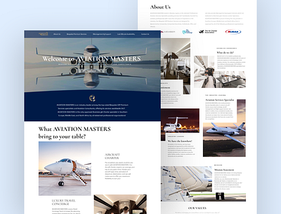 ✈️ Aviation Masters | Website airplane aviation b2c charter flights clean consultancy cyprus mobile friendly plane premium responsive shot ui ux webdesign website wordpress