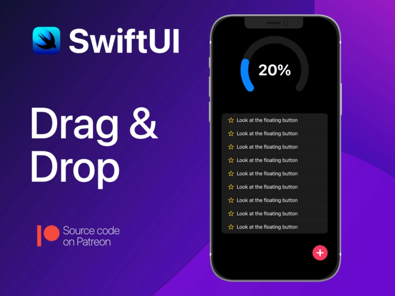 Drag & drop in SwiftUI by Daniel Swift on Dribbble