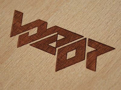 Wooden VYZOR hipster logo laser logo minimal logo retro skate skate logo skateboarding vintage wood