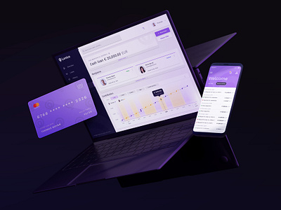 Lonico Loans – Desktop & Mobile Platform app branding chart credit credit card design desktop experience finance financial identity interface laptop loan mobile money platform ui ux web