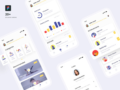 Free Fitness Activity App design dribbble figma fitness mobile application webdesign