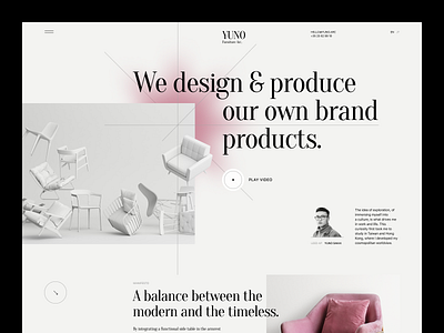 YUNO — Furniture Design architercure chair checkout couch design designer ecommerce furniture interior landing landing page portfolio room sofa store trend ui uiux ux web