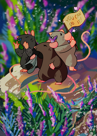 The Lavender Rats character art childrens book illustration commission digital illustration illustration
