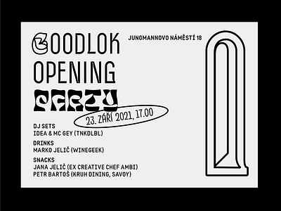 GOODLOK OPENING PARTY_FESTIVAL VISUAL branding design event festival graphic design illustration logo mark merch merchandise poster serigraphy type typeface typography