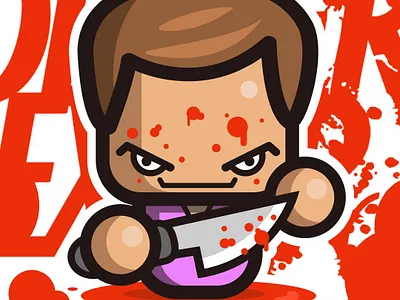 simple dexter branding design fanart funky illustration k kirpluk logo simple ui vector