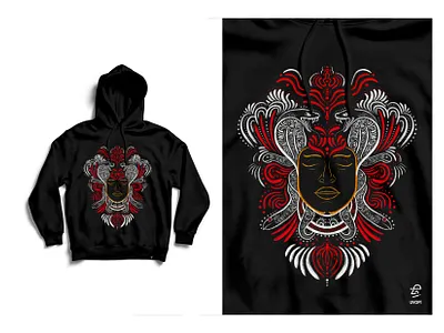 Medusa Illustration black branding cafe clothes creative creature design dribbble graphic design hoodie horror illustration logo medusa mythological original popular snake store