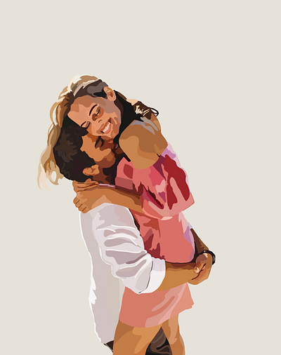 Couple Illustration design graphic design illustration illustrator portrait procreate