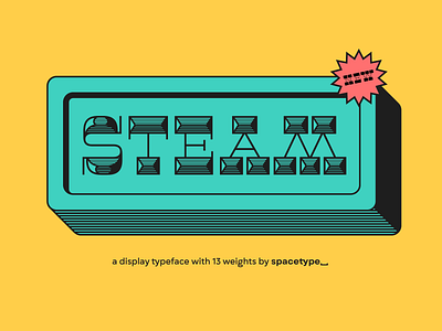 Оur latest typeface – Steam! custom lettering custom letters design letter type typedesign typography