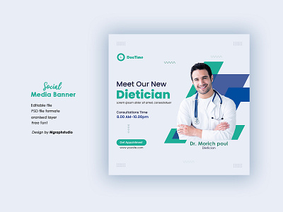 Online Medical service Social Media post design ads design banner design eflyer fb ads hospital ads instagram banner instagram post design medical banner minimal modern ads design online flyer post design social media banner square flyer