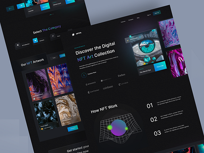 Artos - NFT Landing Page crypto graphic design header landingpage motion graphics nft nftmarketplace ui uidesign user experience userinterface ux