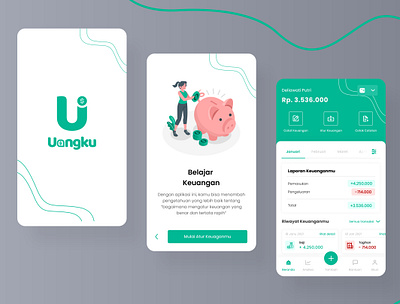 Uangku: Personal Finance Mobile Application graphic design ui uidesign uiuxdesign uxdesign uxresearch