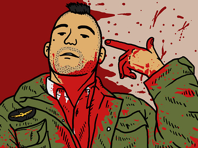 Travis Bickle bloody doodle drawing illustration martin scorsese movie movie scene robert de niro scene shooting taxi driver travis bickle vigilante