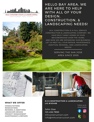 M.H. Flyer Design branding content graphic design logo