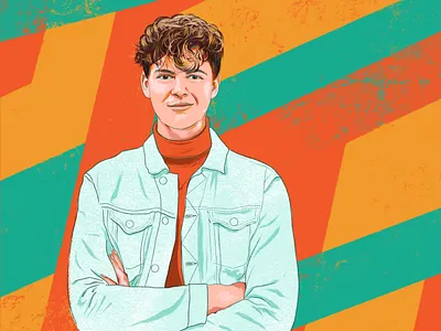 Yuit Portraits: Ryan apple pencil branding design digital art digital illustration digital painting illustration ipad painting portrait portrait art procreate procreate app texture