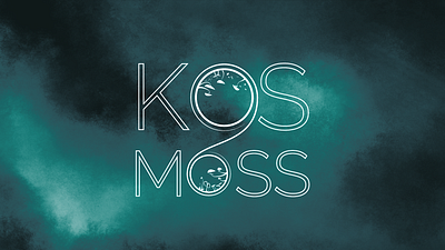 KosMoss Logo 2d art branding cosmos lettering logo procreate space texture watercolor