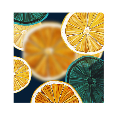 Refresh yourself artwork citrus delicious digital food fresh fruits illustration nature orange slice sweet yellow