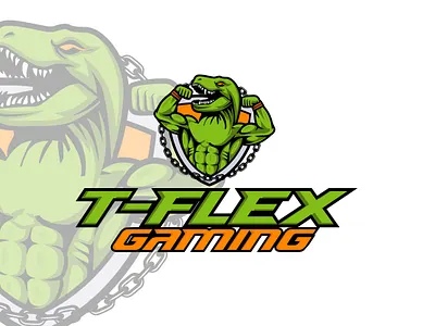 T-Flex Gaming characters graphic design logo