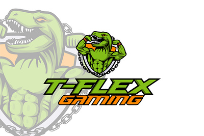 T-Flex Gaming characters graphic design logo