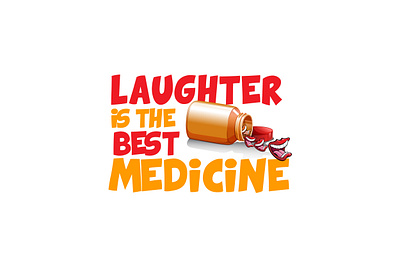 Laughter is the best medicine branding graphic design logo