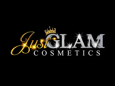 Just Glam Cosmetics 3d branding graphic design logo