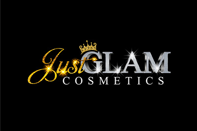 Just Glam Cosmetics 3d branding graphic design logo