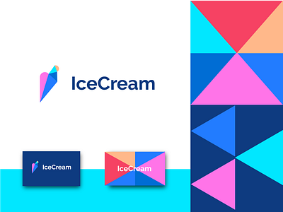 IceCream Brand Identity Logo Design brand brand identity branding branding design dessert flat logo gelato ice cream icon identity logo logo design looking minimal modern modern logo need logo sweet symbol tasty