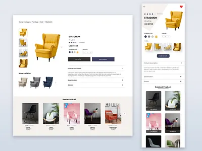 Description Page UI app design graphic design ui ux