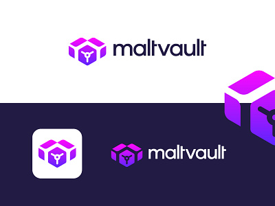 maltvault - Logo Concept 01 app icons blockchain branding brandmark crypto debut design fintech icon logo logo design malt secure vault