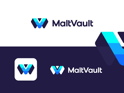 maltvault - Logo Concept 02 app icons blockchain branding brandmark crypto debut design fintech icon logo logo design malt secure technology vault