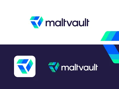 maltvault - Logo Concept 03 app icons blockchain brandmark crypto debut design fintech icon logo logo design malt technology vault