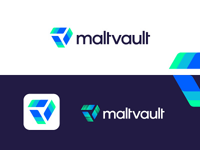 maltvault - Logo Concept 03 app icons blockchain brandmark crypto debut design fintech icon logo logo design malt technology vault