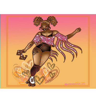 Rollergirl II animation design graphic design illustration