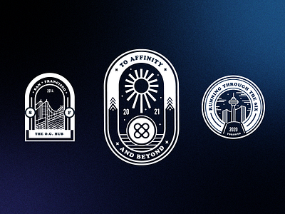 To Affinity and Beyond badge beyond branding illustration san francisco toronto vector