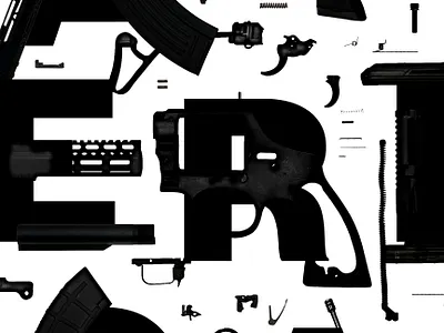 Guns in America design poster typography