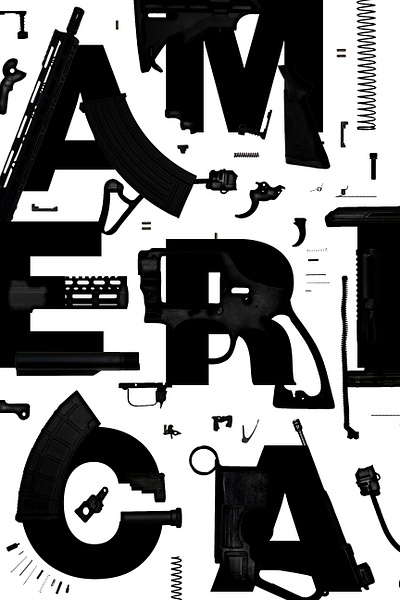 Guns in America design poster typography