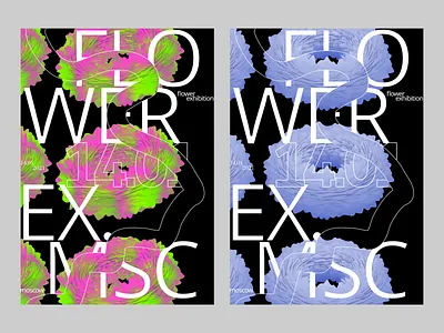 Posters 3d branding cinema4d communication concept design digital flowers graphic design illustration poster type vector