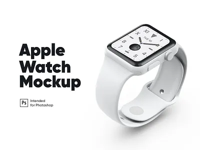 Apple Watch White Ceramic Mockup abstract apple application branding ceramic design display interface iwatch mockup os retina screen smart ui ux watch web